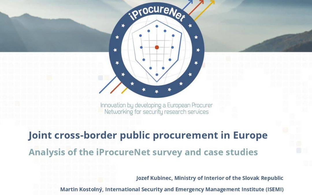 Second iProcureNet Brief is out: Joint cross-border public procurement in Europe